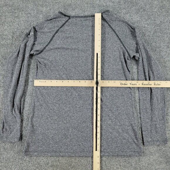 Columbia Shirt Women Medium Gray Outdoors V-Neck Long Sleeve Top Pullover Adult - Picture 8 of 12
